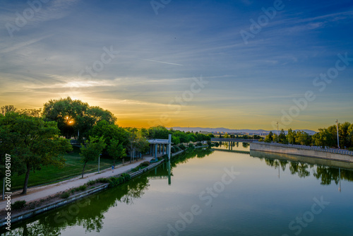 Atardecer en el Parque Juan Carlos I de Madrid