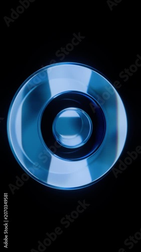 Glass Seamless Loop Rotating 3D Animation