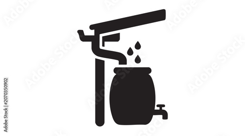Cuadro en lienzo Isolated Pistol Gun Vector Illustration Icon on White Background