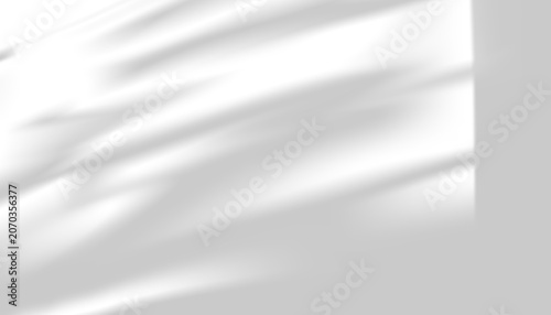 Shadow Window Light on White Background, Soft Sunlight Abstract Texture