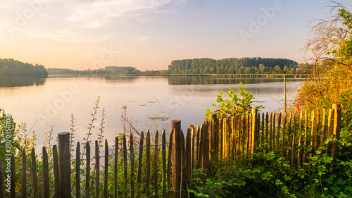Peaceful Sunrise Reflections over Belgian Wetlands