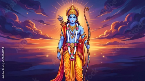 shree, ram, divine, portrait, glowing, background, spiritual, wallpaper, spirituality, hinduism, beautiful eyes, digital artwork, jampacked