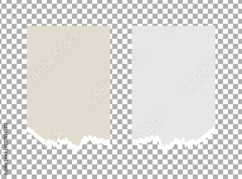 Obraz na plátne Blank white torn paper pieces