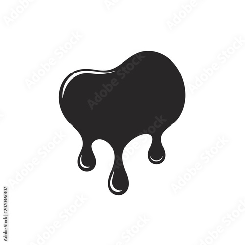 Black ink drop vector illustration
