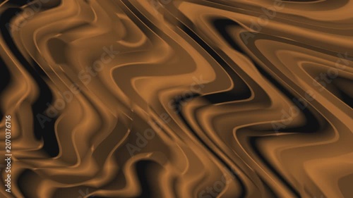 Video Background Dark Copper Silk Ribbon Fluid Wave Displacement Texture Design Concept Seamless