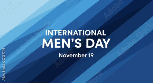 International mens day abstract blue background