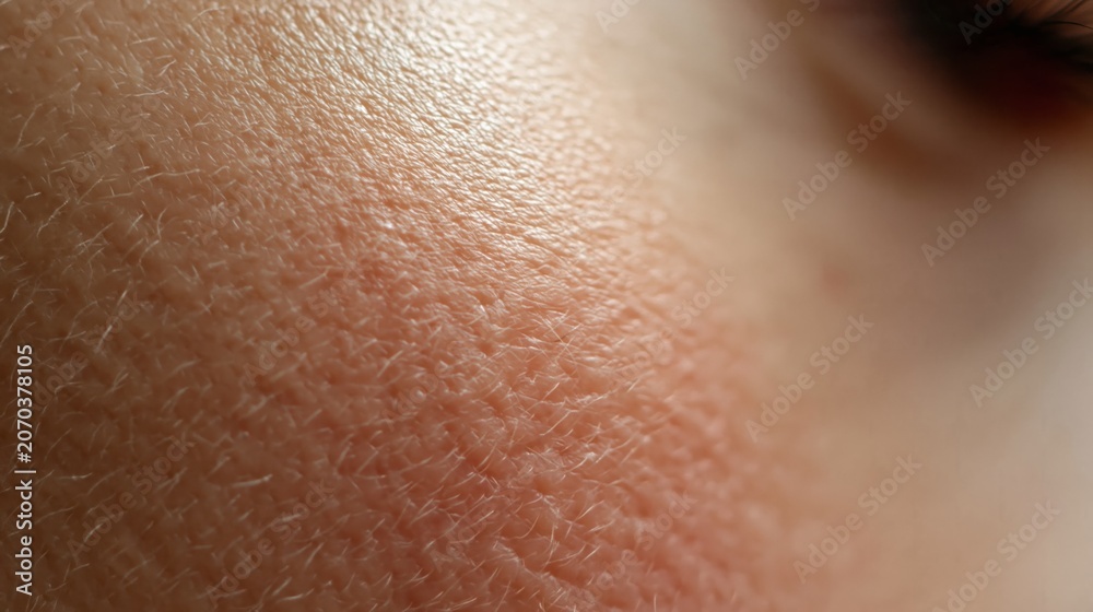 Fototapeta premium healthy skin texture macro with visible pores and natural beauty detail