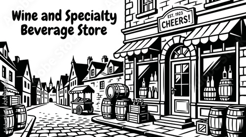 фотографія Wine and Specialty Beverage Store Featuring Premium Bottles Gourmet Products and