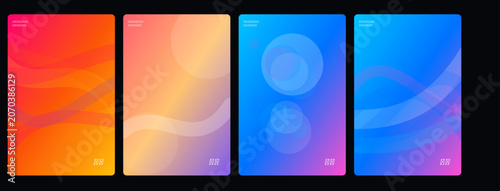 Gradient background, colorful rectangles, abstract shapes, vibrant textures, mobile wallpaper