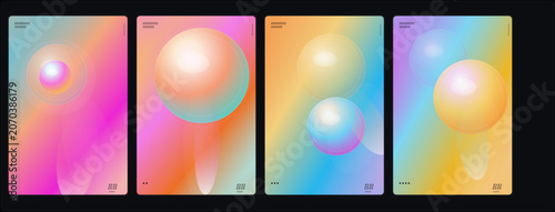 Vibrant Gradient Backgrounds, Colorful Abstract Textures, 4K Resolution Vector Set, Gradient Colors