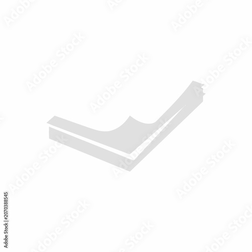 Tableau sur toile Subtle gray checkmark icon with a layered, modern look