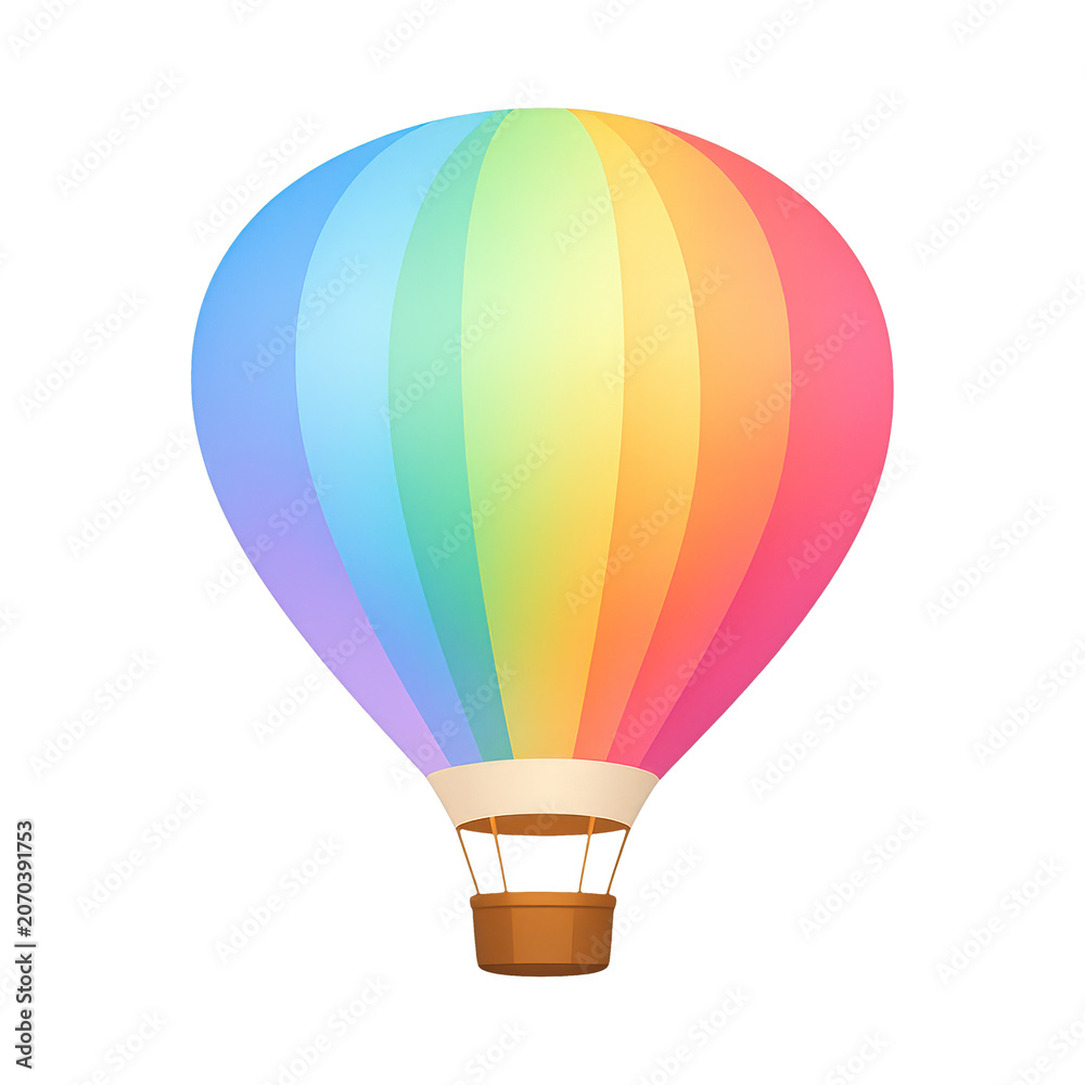 Fototapeta premium PNG Colorful whimsical hot air balloon