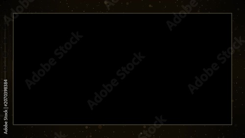 Damaged celluloid vintage film frame overlay animation with chemical marks and mold spots