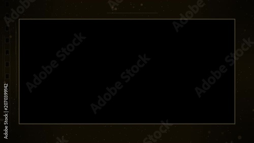Nitrate 16mm film perforation vintage frame overlay animation with scratches and dust