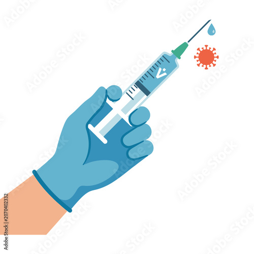 Tableau sur toile A healthcare professional prepares a syringe for a safe vaccination