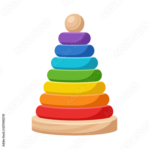 Colorful Rainbow Stacking Toy for Kids Play and Learning