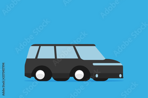 Flat vector illustration of offroad car.
