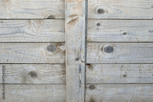 Cuadro en lienzo Old Timber Fence in Close Up