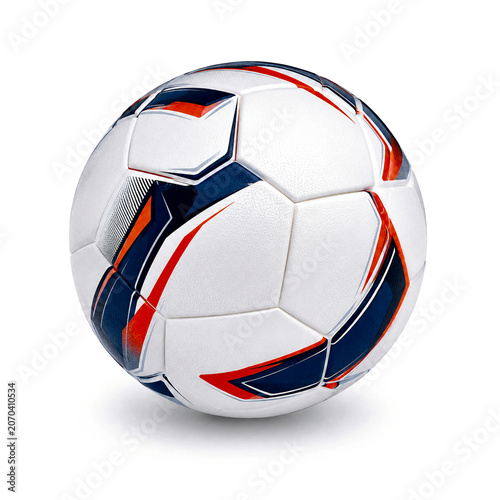 Professional Multicolor Soccer Ball Isolated on White Background