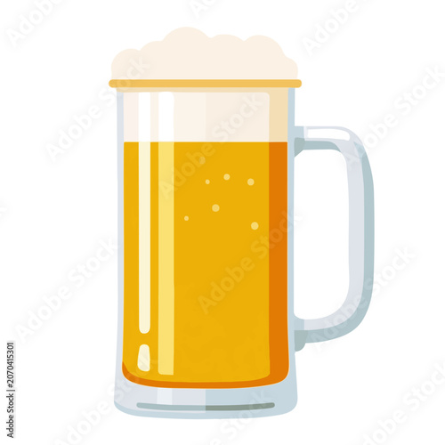 Photos Simple flat 2D vector graphic of Lager, modern icon look, displayed on a pure white background