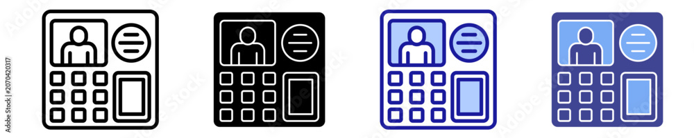 Fototapeta premium Attendance System Icon Set Multiple Style Collection