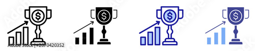 Business Success Icon Set Multiple Style Collection