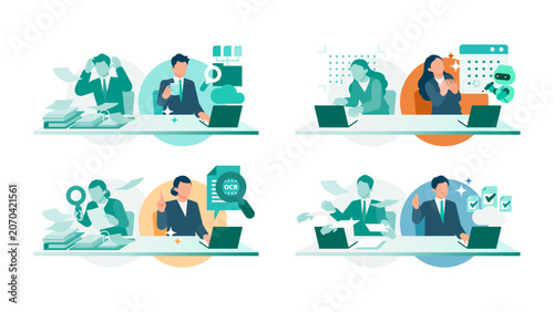 Konstfotografi A forward-thinking corporate team achieves seamless data integration by moderniz