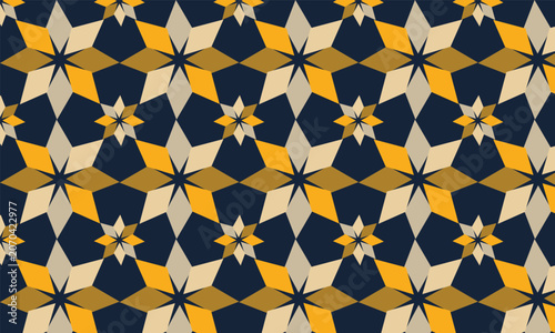 seamless pattern with golden stars fabric fashion design and tile design 