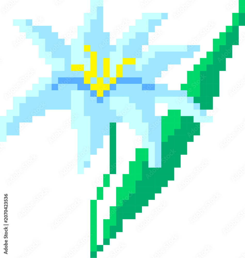 Fototapeta premium Flower Pixel Bloom 8 Bit