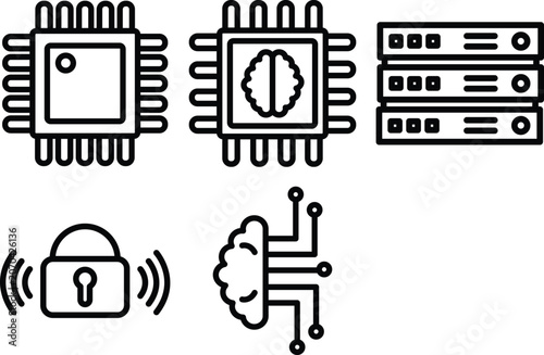 set of icons for Artificial Intelligence