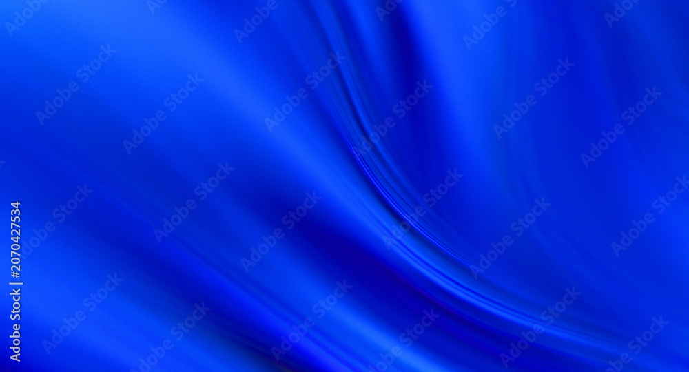 Fototapeta premium stunning visualization of bright blue fabric, resembling premium silk or satin.