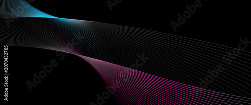 Pink abstract flow lines background design. White pink soft light gradient cloud in pastel color background. Vector illustration.