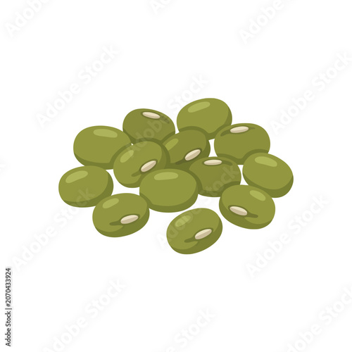 Fresh Green Split Peas in a Heap for Cooking or Recipes