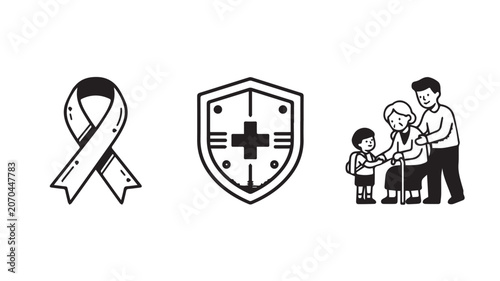 Medical Shield Protection Vector Icon