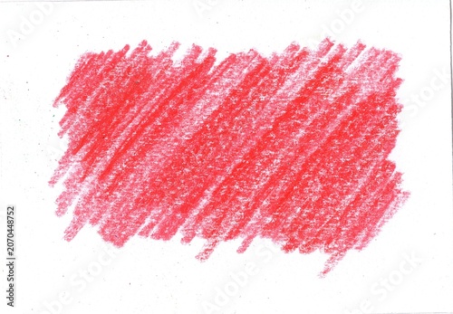 A hand drawn colour pencil scribble isolated on a white background.