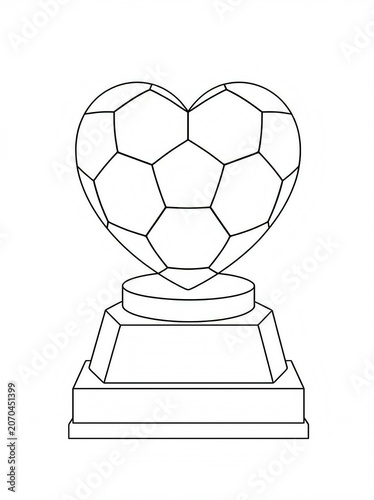 football heart sketch 