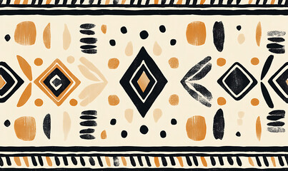 Tile or carpet pattern background with decorative, symmetrical elements. Ideal for wallpaper, textiles, or digital design projects.