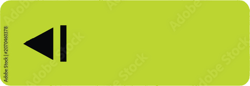  Lime Green Media Player Button with Previous Track or Skip Back Icon