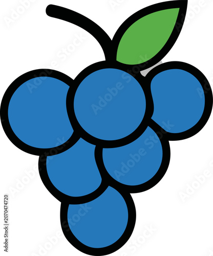 Bunch of grapes fruit cluster