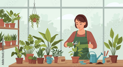 Indoor Plant Care Guide with Pruning and Watering Essentials