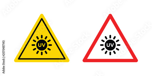 Photos UV light warning sign outline drawing and clipart version