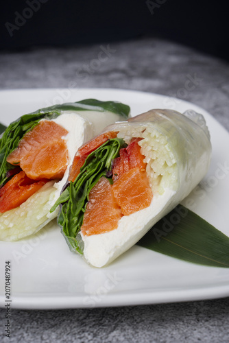 salmon and caviar
