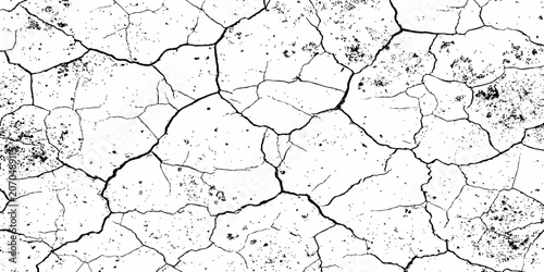 Abstract Distressed Desert Soil Texture with Organic Crack Network.