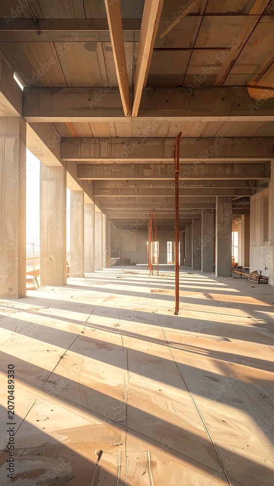 Naklejka premium Building Construction Interior.