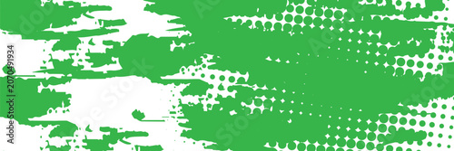 green and with backdrop with dot halftone pattern element. Abstract brush grunge background. retro comic concept for your graphic design, banner or poster.