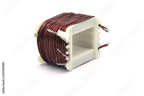 Cuadro en lienzo Magnetic field coils for making transformers.