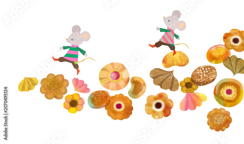 Foto ねずみとお菓子