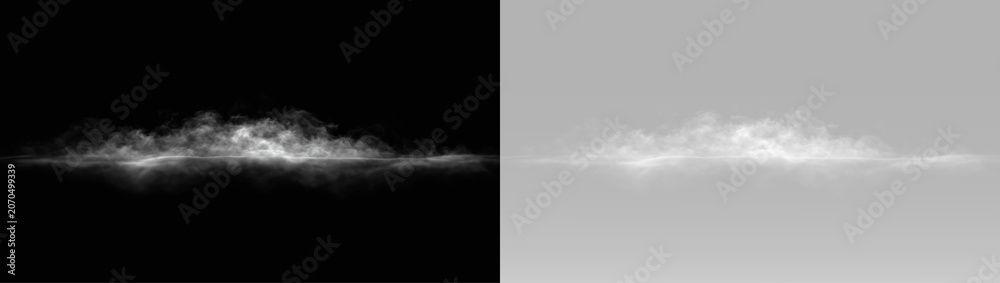 Naklejka premium Smoke cloud isolated realistic white smoke overlay transparent smoke effect fog mist haze floating smoke