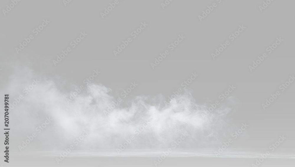 Fototapeta premium Smoke effect realistic white smoke isolated transparent cloud floating fog haze mist overlay texture