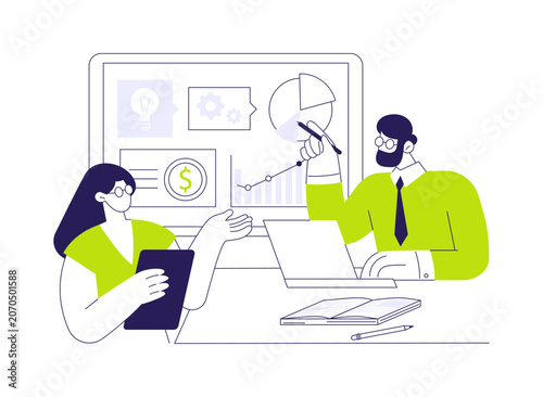 Present business plan isolated cartoon vector illustrations.